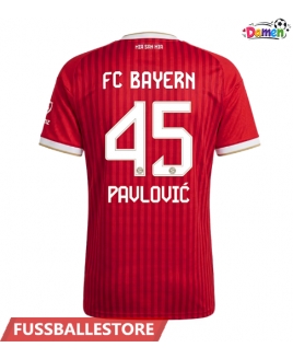 Günstige Bayern Munich Aleksandar Pavlovic #45 Heimtrikot Damen 2026-27 Kurzarm